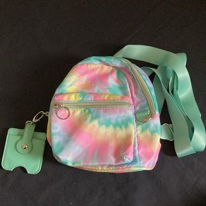 Cute mini backpack - tie dye pastel colors